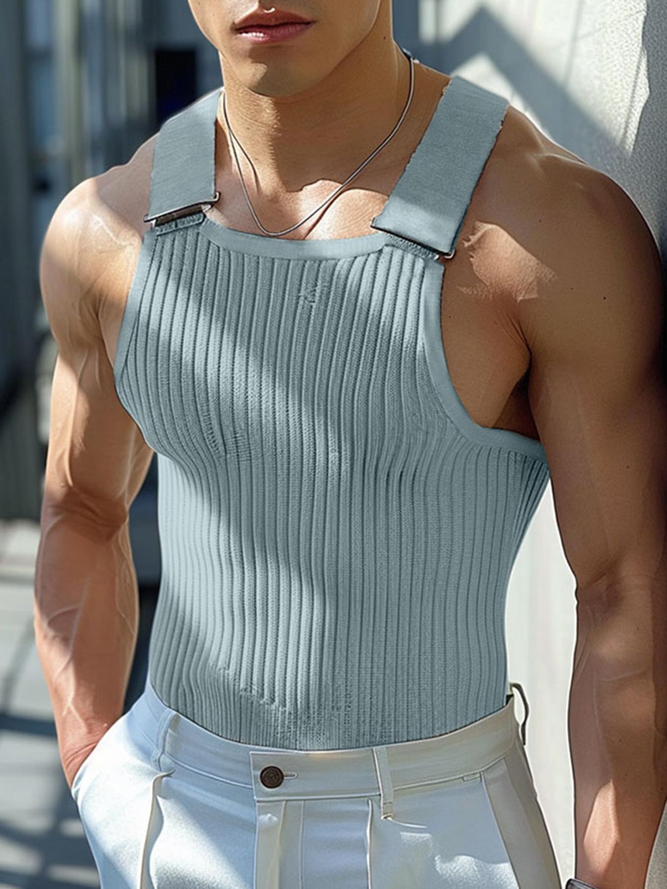 Sleek Men's Knitted Vest Top