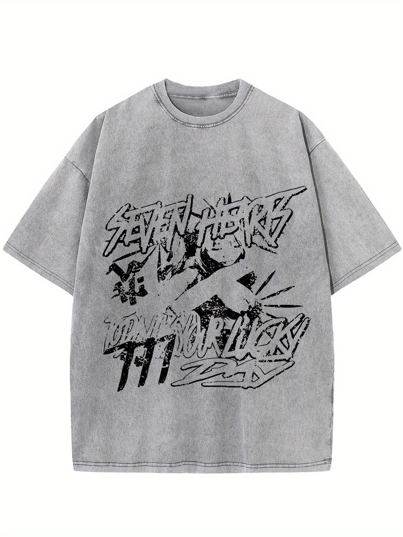 Retro Printed men's vintage round neck short sleeve cotton t-shirt