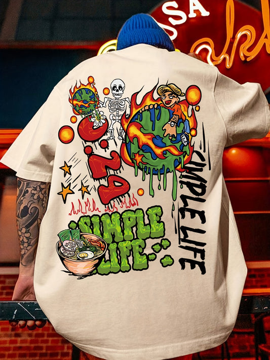 Vibrant Cartoon Print Tee