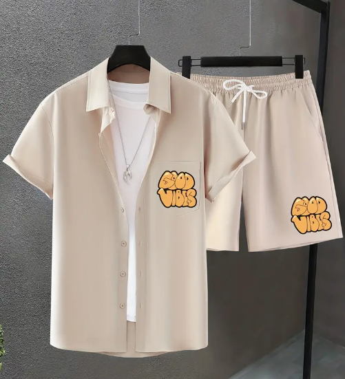 2Pcs Men's Summer Outfit Set
