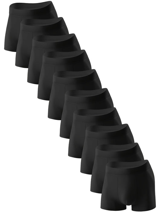 A Set Of 10 Random Solid Color Men's Briefs