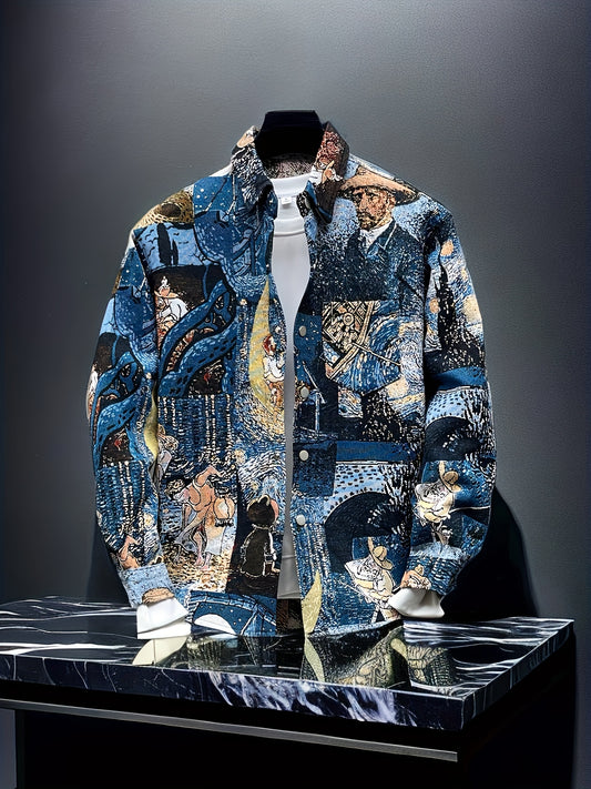 Van Gogh-Inspired Embroidered Jacquard