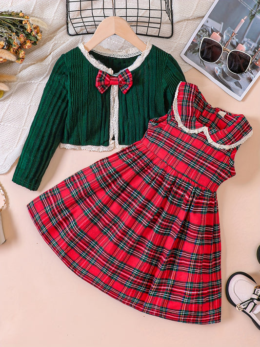 2-Piece Girls' Christmas Outfit Set