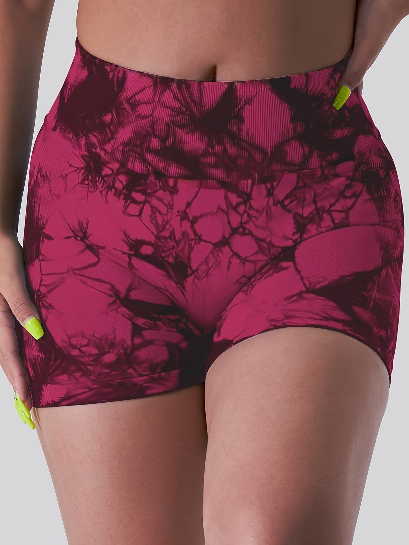 12 Pcs Tie-Dye Women's Fitness Shorts