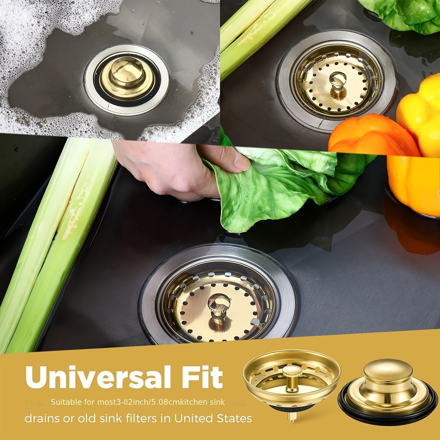 3pcs/Set Kitchen Sink Strainers