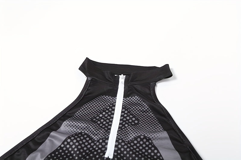 Sultry Letter Print Cut-Out Bodysuit