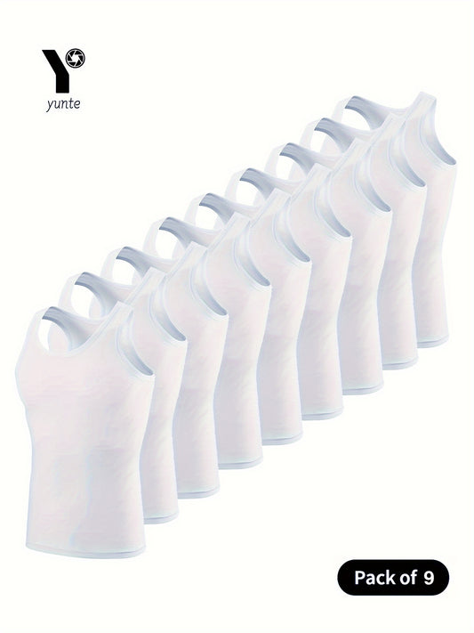 9pcs Men's Athletic Tank Tops