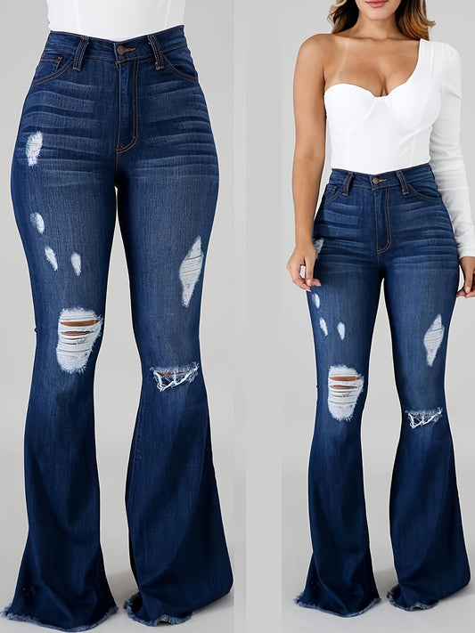Flare High Waist Large Size Jeans