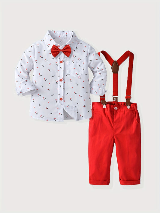 3pcs Adorable Gentleman Outfit Set