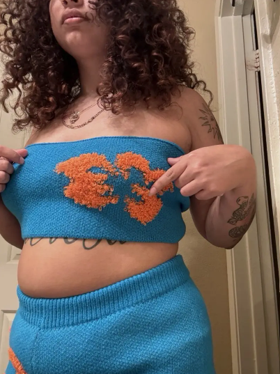 Two-Piece Floral Sexy Knit Pantsuits - Backless Crop Tube Top & High Waist Shorts Outfits for Women Set