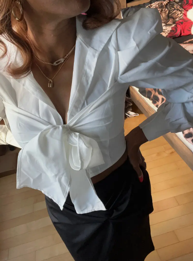 Stylish Long Sleeve, Slim-Fit, Sexy Summer Top - Women's Fashion Clothing for Warm Weather
