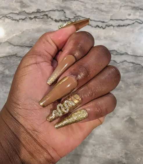 24pcs High-Shine Ballerina False Nails