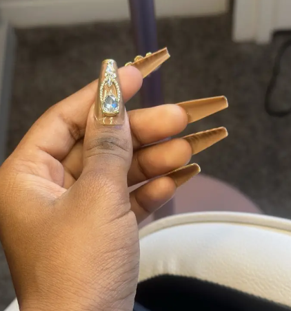 24pcs High-Shine Ballerina False Nails