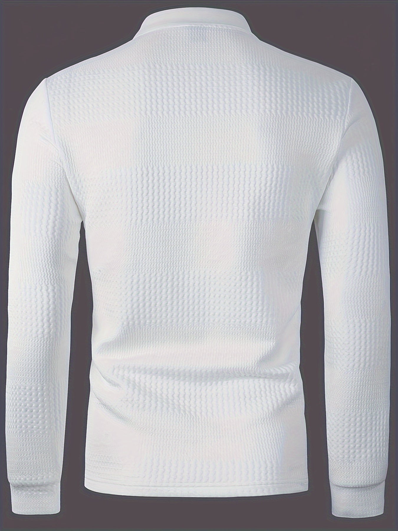 Men's Classic Solid Color Long Sleeve Button-Up Shirt