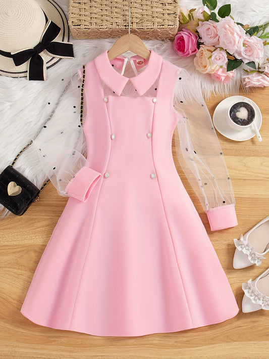 4 Color Midi Length Long Sleeve Summer Dress