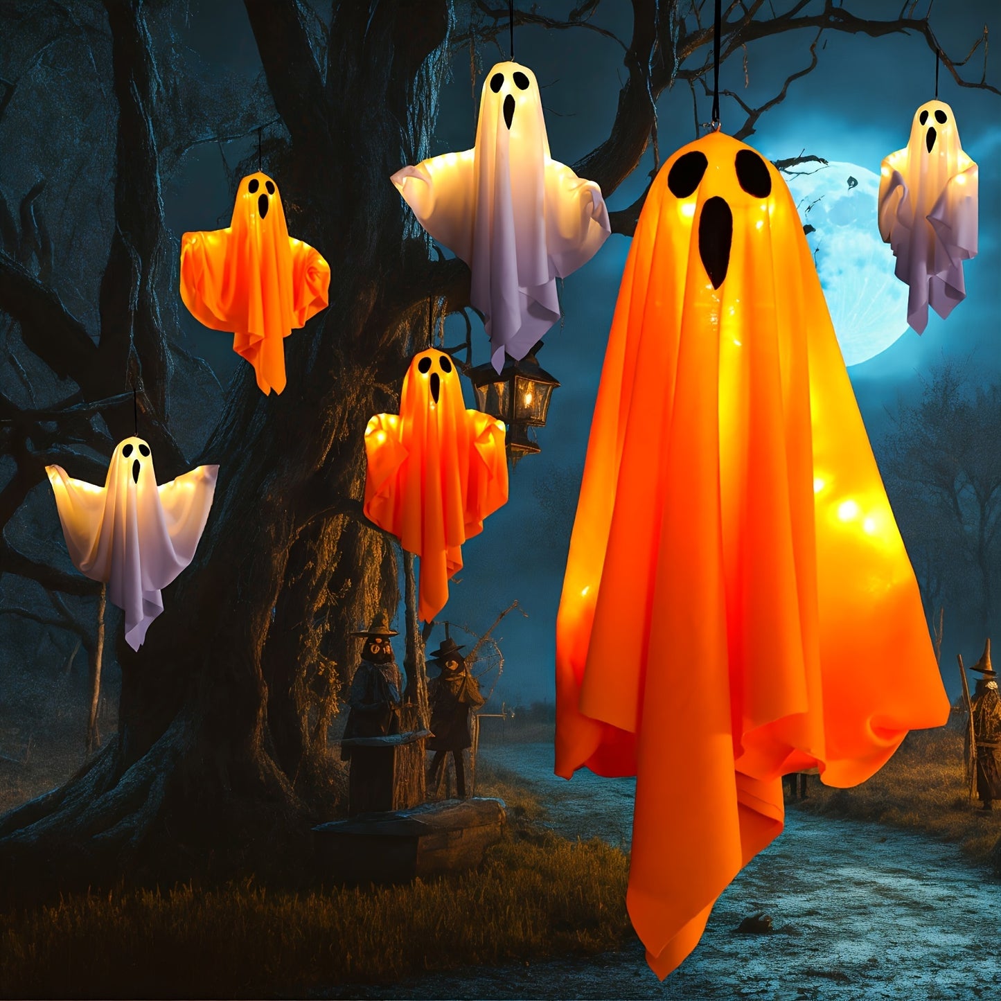20-Inch Spooky Halloween LED Light with 3 Flashing Modes