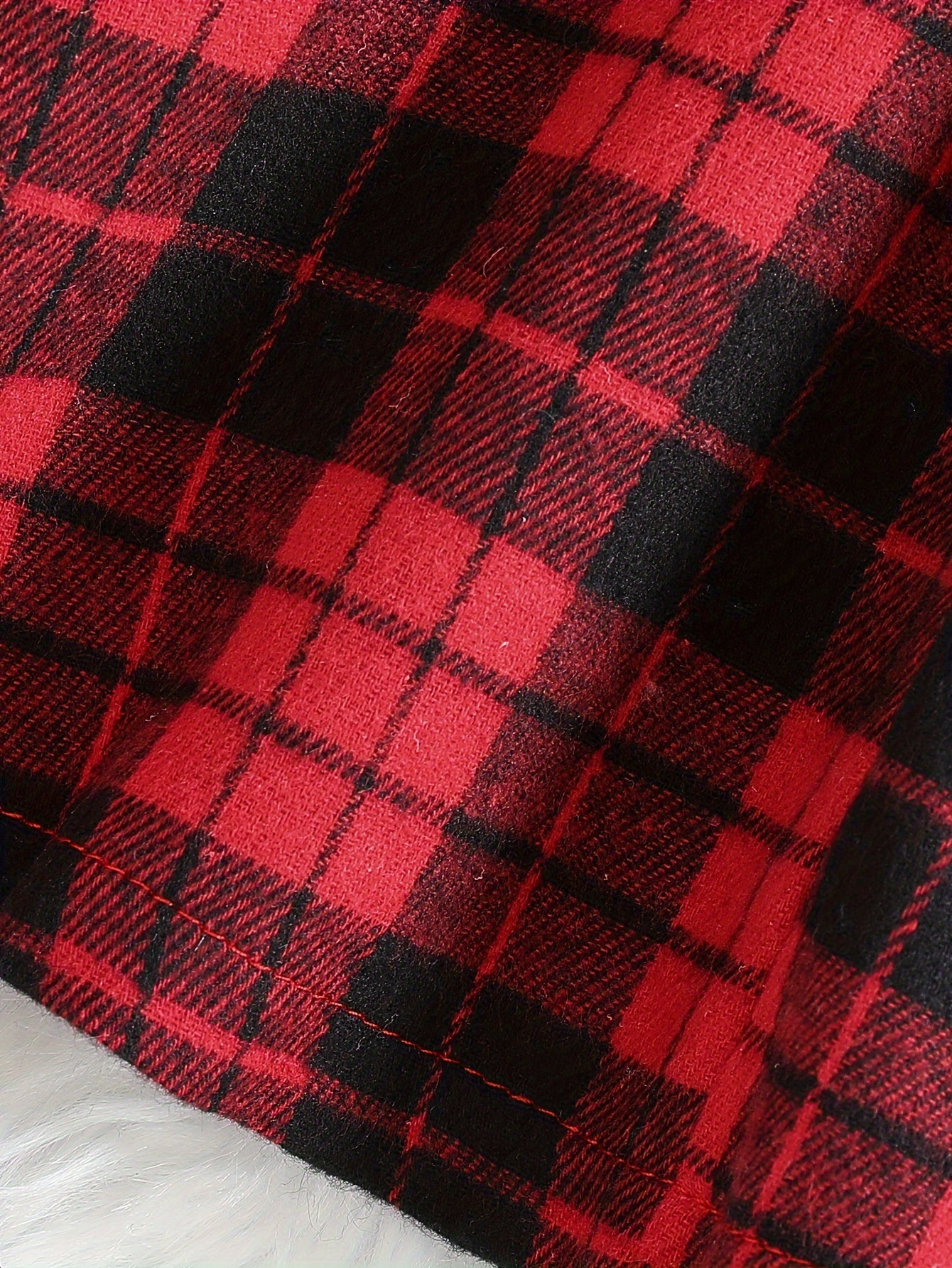 Little Girl Plaid Long Sleeve Shirt Dress
